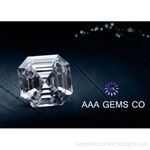 7 MM Supper White Diamond Moissanite , Asscher Cut Moissani